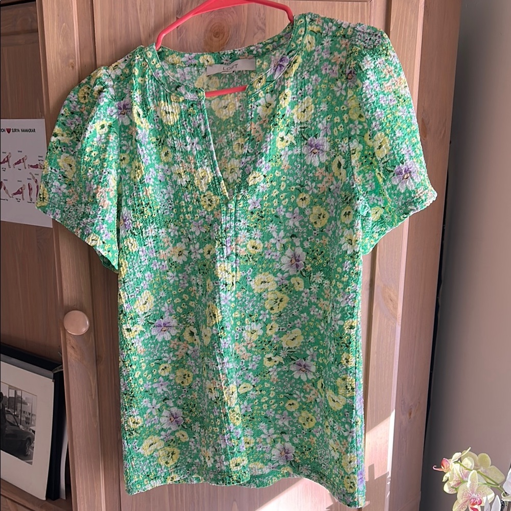 Floral Green Women's Top